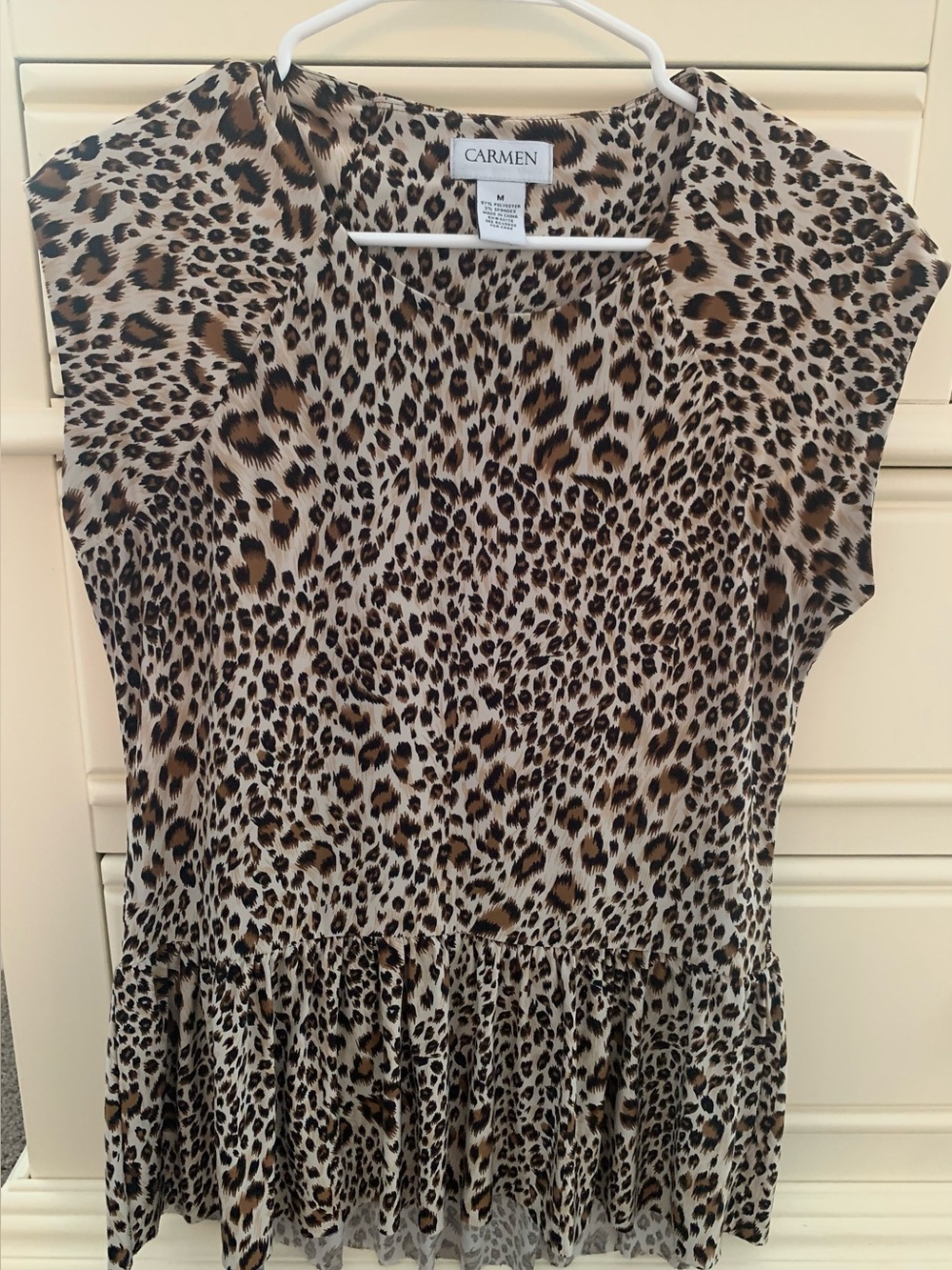 Animal Print Top by Carmen. Size M